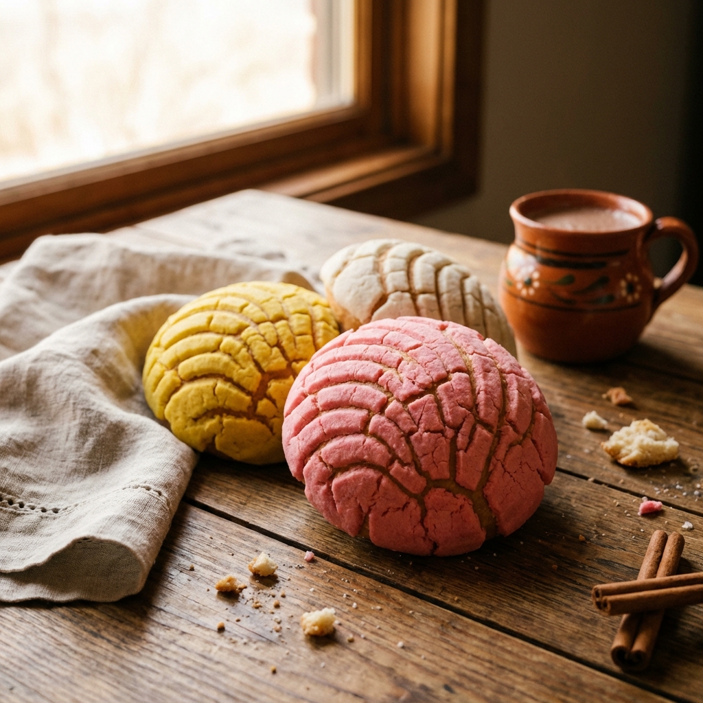 Concha tradicional de Estrellas Bakery